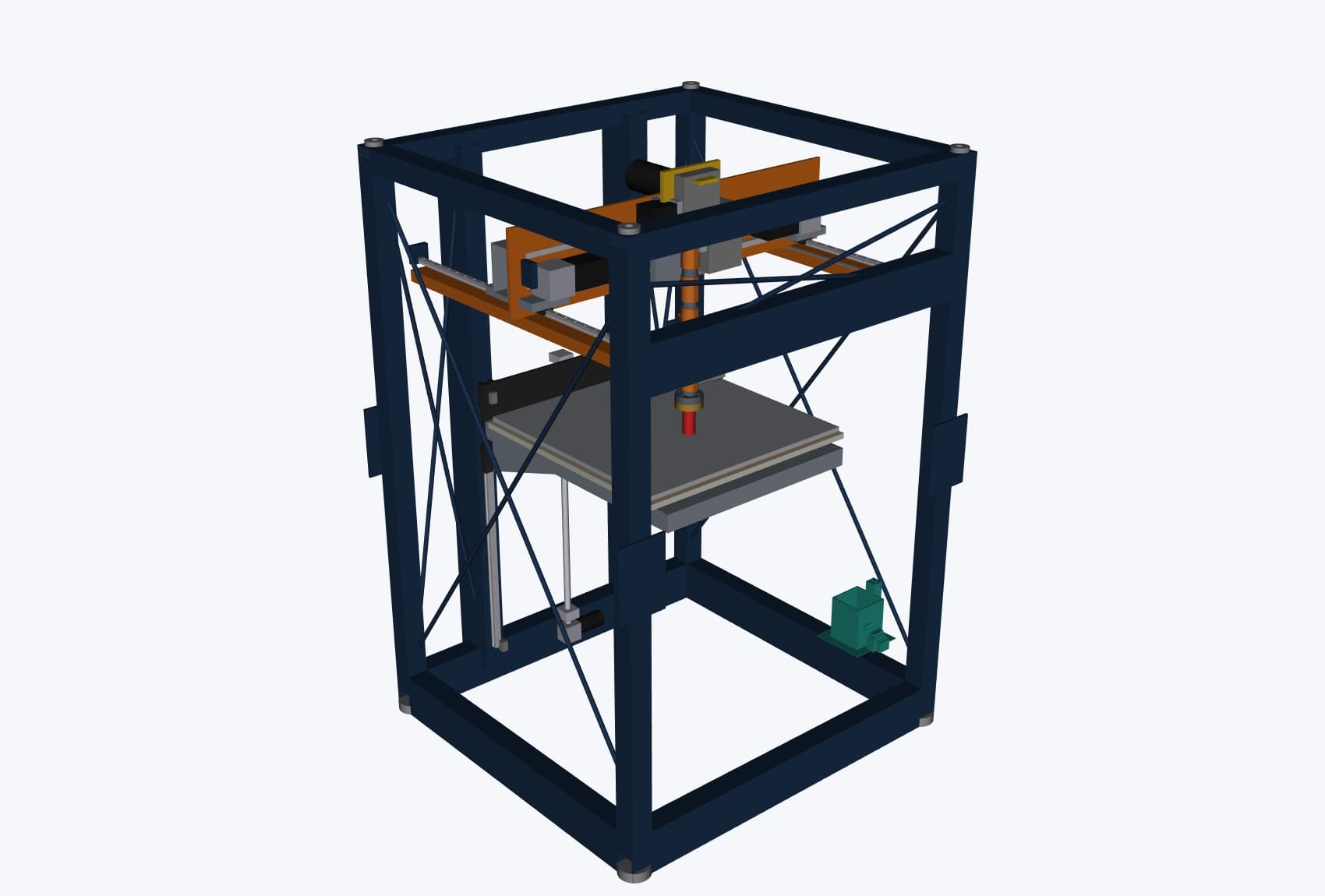 Digital CAD assembly of the G1000 frame and subsystems